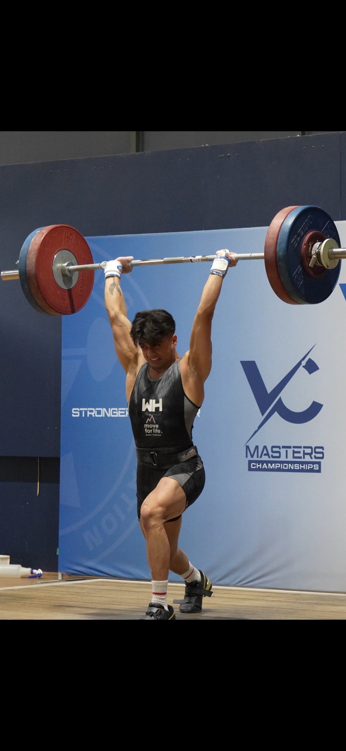 Jay Katre competing in Olympic weightlifting